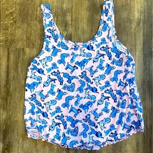 Lilly Pulitzer Ruffle PJ Tank Ruff Night